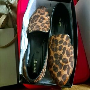 Nine West Brown Leopard Print Flats